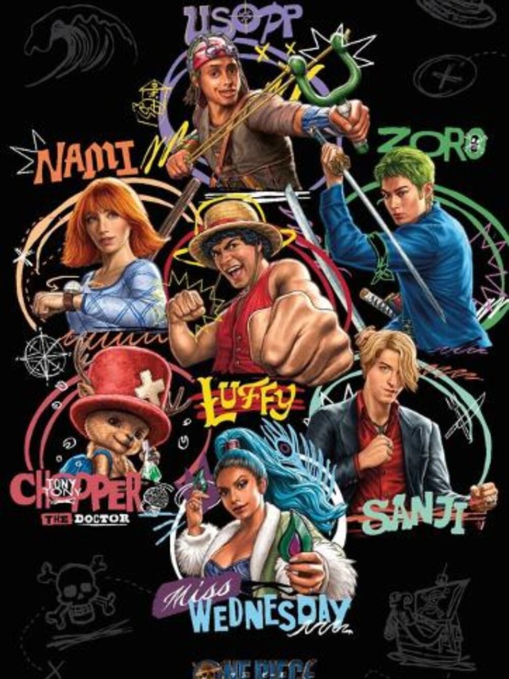 New ONE PIECE Netflix Season 2 2026 Straw Hat Grid Poster 22.375 x 34